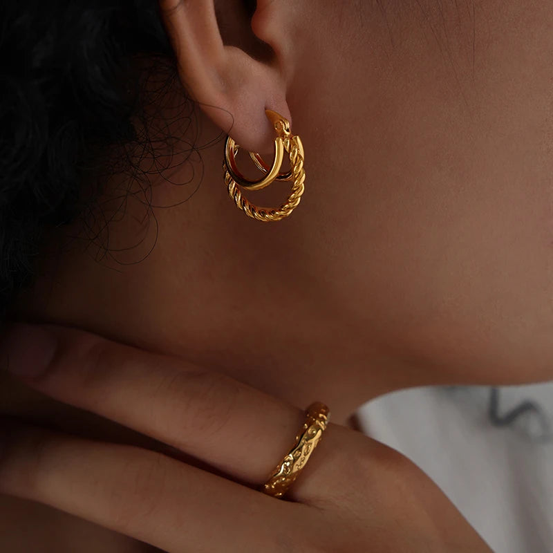 Elara Twist Hoops