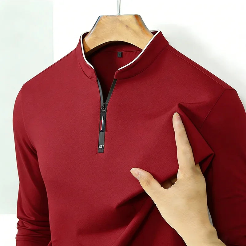 Halston Quarter-Zip Long Sleeve